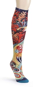 Nuevo con etiquetas Mujer Elastizado Mezcla Algodón Rodilla Alto Pavo Real Talla Única - Imagen 1 de 1
