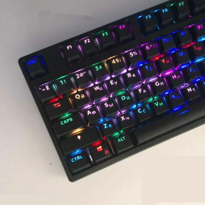 104 Key Russian Korean Backlit Keycap OEM Profile Keycaps for Cherry MX Keyboard - Image 1 of 4