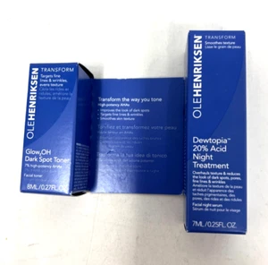 Ole Henriksen Glow2OH Dark Spot Toner Dewtopia Night Treatment Travel Set - Picture 1 of 5