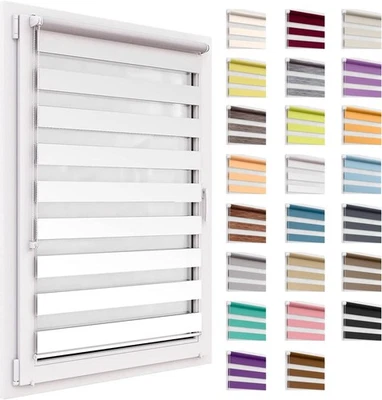 Tenda a rullo per interni, tende oscuranti per interni senza forare, doppio stra - Immagine 1 di 4