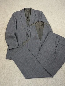 Traje Para Hombre 42L 39x32 Gris Cuadros 3 Piezas De Colección Confort Ocio Poliéster EE. UU. - Imagen 1 de 24