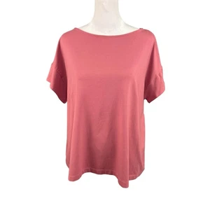J Jill XLP Lux Supima Short Sleeve Tee Dusty Rose Blush Pink Pullover PXL - Picture 1 of 10