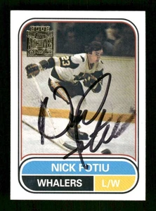 2001-02 Topps O-Pee-Chee Archives 26 Nick Fotiu signed auto autograph  Whalers M - Picture 1 of 2