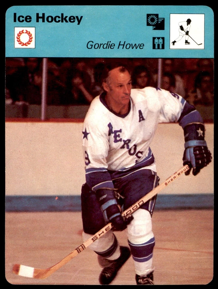 1977 Sportscaster #02-06 Горди Хоу - хоккей EX/MT - Изображение 1 из 2