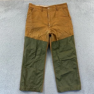 Vintage SafTbak Pants Mens 32x26 Brown Canvas Hunting Brush Briar 90s Outdoor - Picture 1 of 11