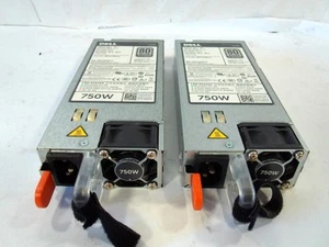 Lot Of 2 Dell 5NF18 PowerEdge R520 R620 R720 750W 80 Plus Platinum Power Supply - Afbeelding 1 van 4