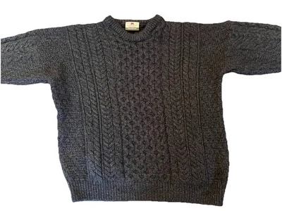 Suéter Carriag Donn Tejido a Mano Irlanda 100% Lana Merino con MED M SM Tejido con Cable De Colección Foto 1 de 4