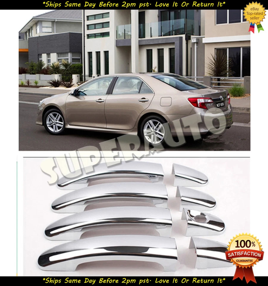 CUBIERTAS DE MANIJA DE PUERTA CROMADAS PARA 2012 2013 2014 2015 2016 2017 TOYOTA CAMRY SIN PSKH Foto 1 de 1