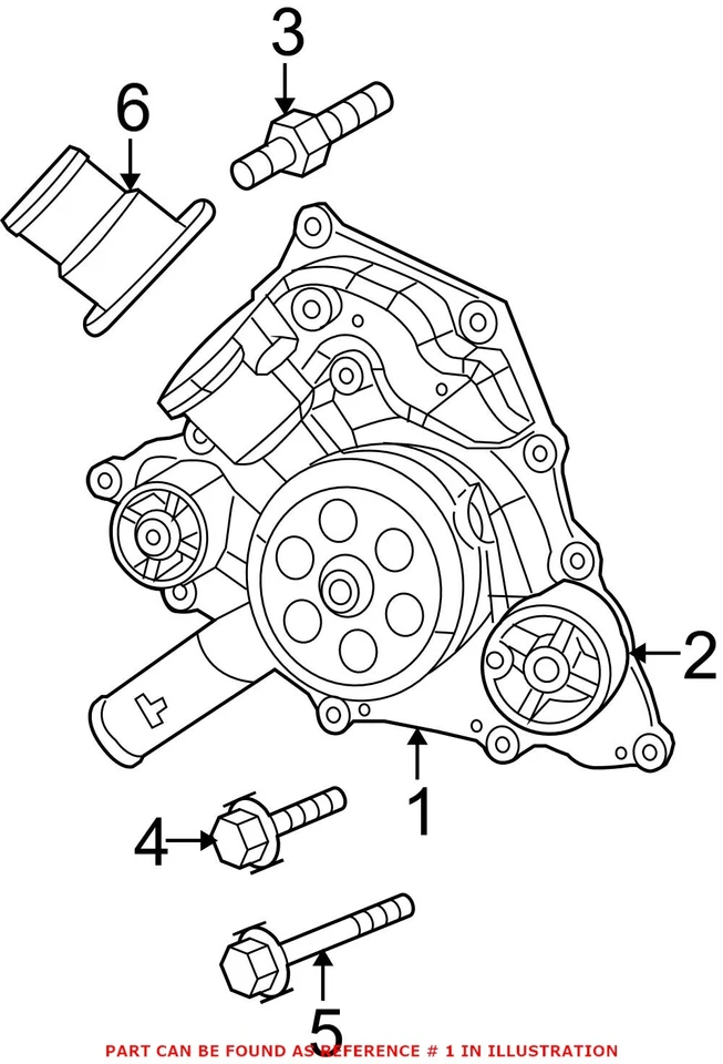Genuine OEM Mopar Engine Water Pump For Chrysler 300 53022095AJ - Image 1 of 1
