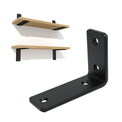 Design L Regalhalter LOFT Regalwinkel Regalsystem Regalhalterung, schwarz - Bild 1 von 4