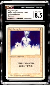 1993 MTG Magic the Gathering Unlimited Holy Strength CGC 8.5 *Only 13 Higher* - Picture 1 of 4