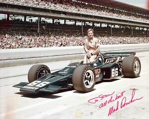 Authentic Autographed Mark Donohue 8x10 Indianapolis 500 Photograph