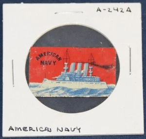 Tabakanhänger aus Blech, American Navy - Schlachtschiff, großes Etikett, Save Tags On Back - Bild 1 von 1