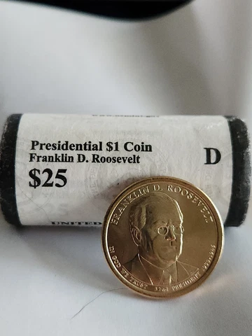 2014 D Franklin Roosevelt Presidential Dollar Brilliant Uncirculated Coin BU Cover