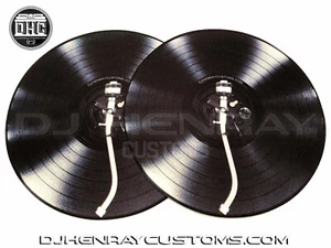 Brazo de Tono de Vinilo Negro Dj Slipmats sl1200's mk2 mk5 m3d m5g cualquier tocadiscos Technics - Imagen 1 de 1