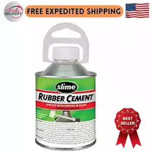 Rubber Cement Tire Repair Glue Brush Applicator Use With Patch Plug 8 Oz - Picture 1 of 2