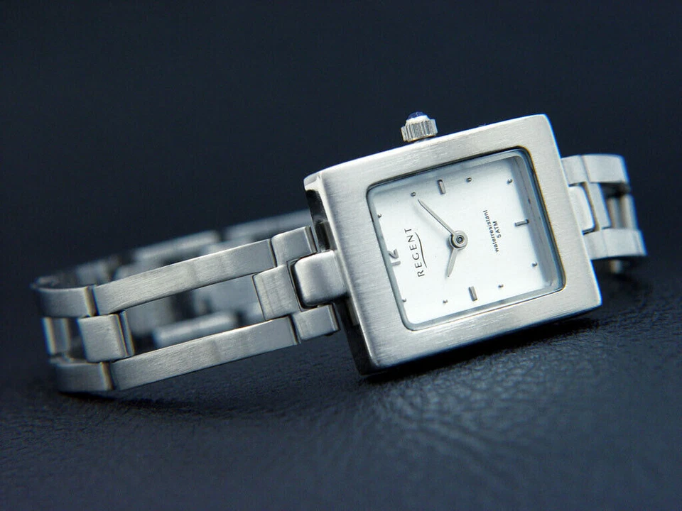 Elegant Square Regent Women's Watch Stainless Steel 8 1/2in Total Extra Long - Image 1 of 1