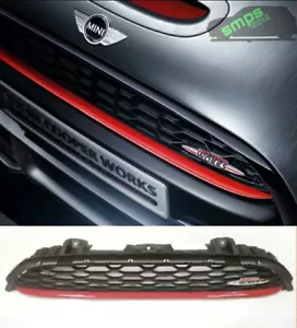 Original Mini Gen 3 F55 Jcw Negro/Rojo Rejilla Con Jcw Insignia - Picture 1 of 4