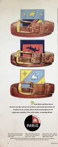 VINTAGE 1950s Print Ad ~ Paris Belts ~ You will enjoy wearing them - Picture 1 of 1