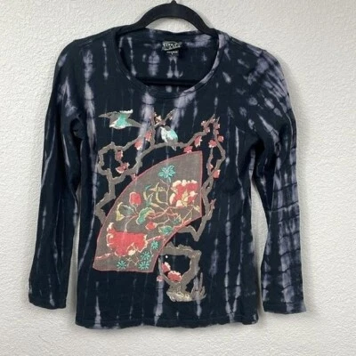 Camiseta Citron 3.33 Manga Larga Burn Out Negra Gráfica Talla S Foto 1 de 4