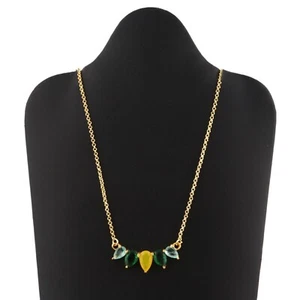 Opalite Green Quartz Gold Plated Adjustable Chain Necklace Wedding Women Jewelry - Picture 1 of 3