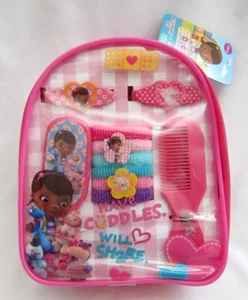 Doc McStuffins 10pc Hair Accessory clips,Ties,elastics,Terries,Comb&Brush-New! - Picture 1 of 2