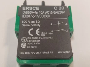 ELEMENTO DI CONTATTO ERSCE C20 2NO 10(4)A 400V Mod. 520830 - Imagen 1 de 6