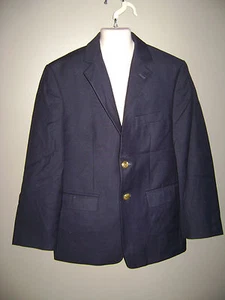 CHAPS BLAZER JACKET SPORT COAT BOYS size 12R 12 REG BLUE NAVY GOLD BUTTONS - Picture 1 of 12