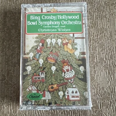 Vintage Bing Crosby Hollywood Bowl Christmas Wishes Cassette Tape 1985 Capitol - Image 1 of 2