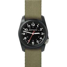 Bertucci A-1R Field Comfort Mens Drab Nylon Band Black Quartz Dial Watch - 10501