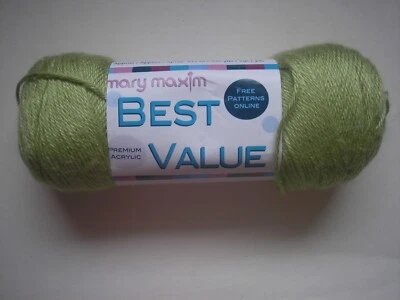 Lot of 2 Mary Maxim Yarn Best Value Premium Acrylic 342 YD 4 PLY 6 oz each - Image 1 of 3