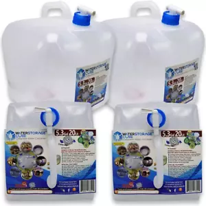 BPA Free Collapsible Water Container with Spigot, Camping Water Storage Carrier - Picture 1 of 12