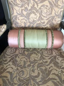 Custom Cylinder Bolster Pillow Traditional Elegance Sateen Clean FRESH 19" x 7" - Picture 1 of 7