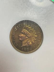 NGC PF65RB CAC 1892 INDIAN CENT BEAUTIFUL CHOICE GEM PROOF - Picture 1 of 3
