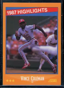 VERY RARE Vince Coleman 1988 Score Glossy #652 NM-MT 1/5000 Cardinals - Picture 1 of 2
