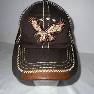 Eagle Baseball Cap Herren bestickt dunkelbraun Mütze verstellbar - Bild 1 von 6