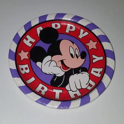 De Colección Mickey Mouse Feliz Cumpleaños Platos de Papel Suministros de Fiesta 9" Plato Profundo Disney Foto 1 de 4