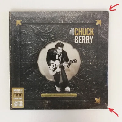 Limit.Edit. 2X 12" LP Gold Vinyl Many Faces Of Chuck Berry Cover Damage -SM123 - Image 1 of 3