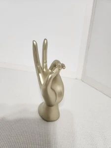 Gold Modern Hand Decor Sculpture - Picture 1 of 5