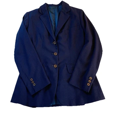 Vintage Equestrian Wool Riding Blazer Jacket Navy Blue Brittany Riding Apparel - Image 1 of 4