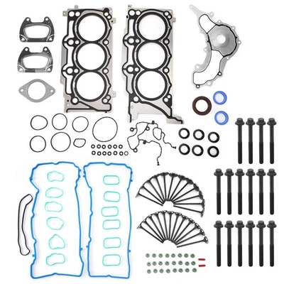 Junta de culata + válvulas de escape de admisión + juego de pernos para 11-16 Chrysler 200 300 3,6 L Foto 1 de 4