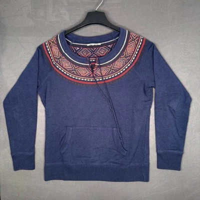 Lucky Manga Larga Mujer Pequeño Azul Bordado Cuello Geométrico Bohemio Foto 1 de 4