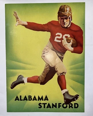 1935 Rose Bowl Alabama v Stanford football program/BEAR BRYANT/D.HUTSON/E.NEVERS - Image 1 of 4