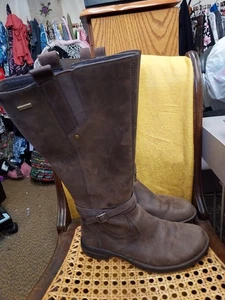  Botas impermeables altas de cuero Merrell marrón espresso talla 8 - Imagen 1 de 7