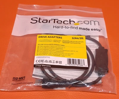Startech USB 3.0 To eSATA HDD SSD ODD Drive Adapter Cable 3 Ft Long USB3S2ESATA3 - Image 1 of 4