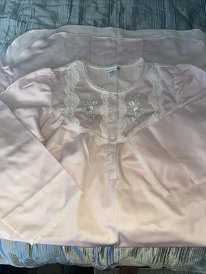 Nuevo Miss Elaine Rosa Colorido Camisón Vestido para Dormir con Ribete de Encaje Talla XL Foto 1 de 4