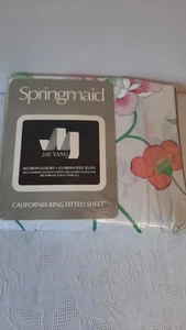 Springmaid Floral California King Spannbettlaken Jay Yang NEU - Bild 1 von 4