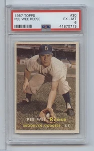 1957 Topps Pee Wee Reese #30 PSA 6 - Foto 1 di 2