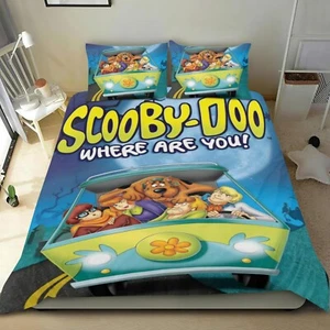 Scooby Doo Geschenk 1 Bettbezug 75 "x 35" mit 2 Kissenbezügen 30"x 20", ohne Decke - Bild 1 von 6