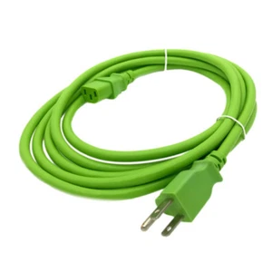 Green 10 FT Universal 3 Prong Power Cord Cable 18AWG Computer Printer Monitor TV - Picture 1 of 1